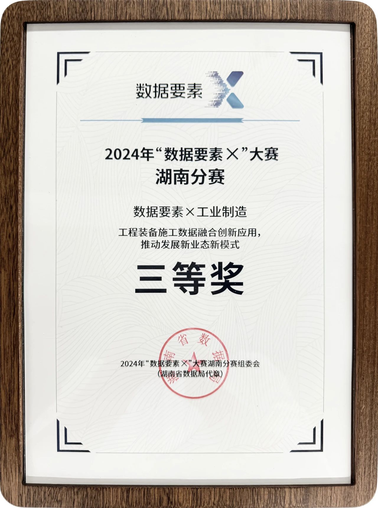 qyh球友会官网智能荣获2024年“数据身分×”大赛湖南赛区三等奖